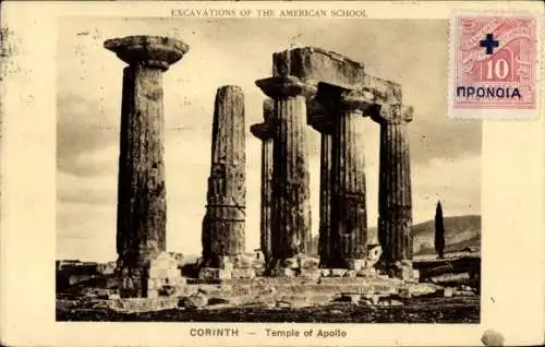 Ak Korinth Griechenland, Apollo Tempel
