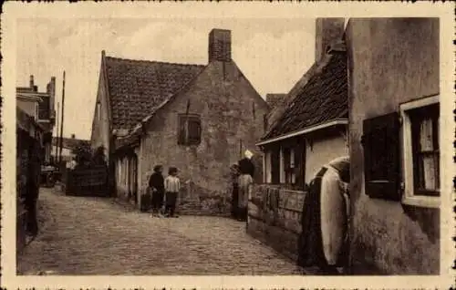 Ak Katwijk aan Zee Südholland Niederlande, Straßenpartie, Anwohner