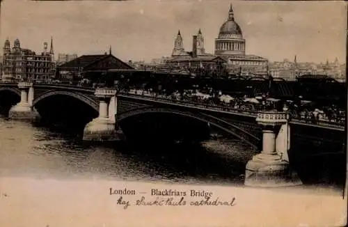 Ak London City England, Blackfriars Bridge