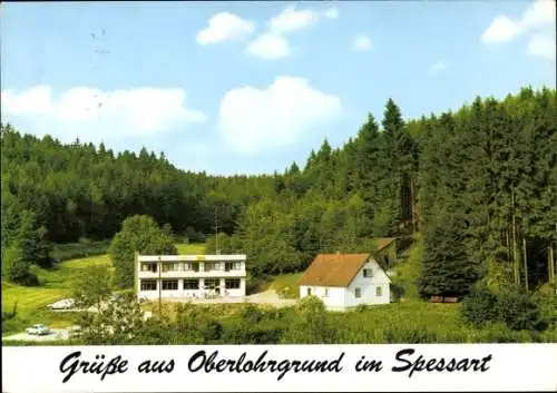 Ak Oberlohrgrund Heinrichsthal Spessart, Pension Immenhof, Außenansicht