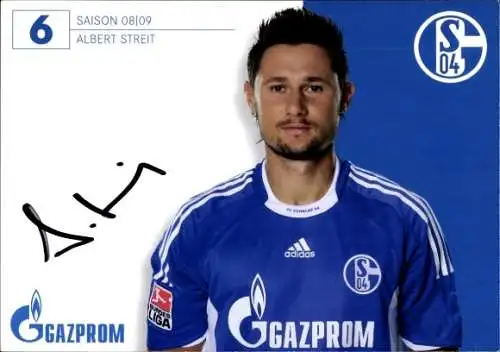 Autogramm Fußball, Albert Streit, Schalke 04 Gelsenkirchen