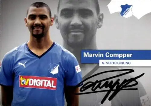 Autogramm Fußball, Marvin Compper, TSG 1899 Hoffenheim