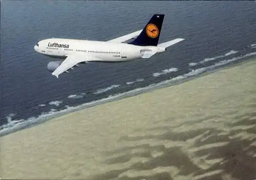 Ak Deutsches Passagierflugzeug, Lufthansa, Airbus A310 300