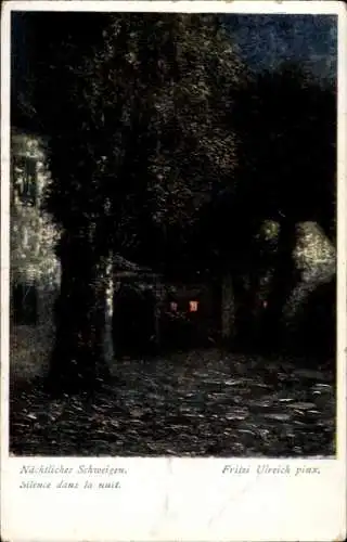 Künstler Ak Ulreich, Fritzi, Nächtliches Schweigen