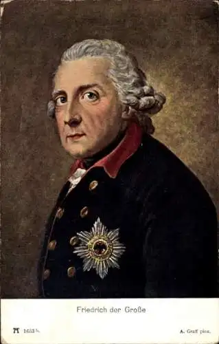 Künstler Ak Graff, A., König Friedrich II. von Preußen, Friedrich der Große, Portrait