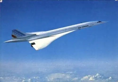 Ak Passagierflugzeug Aérospatiale-BAC Concorde, Air France, Überschallflugzeug