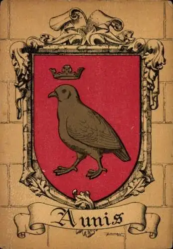 Wappen Ak Aunis Frankreich, Rebhuhn