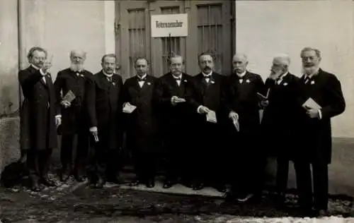 Ak Veteranengruppe anlässlich des Sängerfestes Singsanghausen, 1911