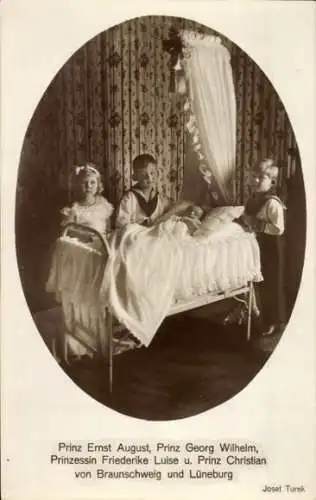 Ak Erbprinz Ernst August von Braunschweig, Prinz Georg Wilhelm, Friederike Luise, Christian