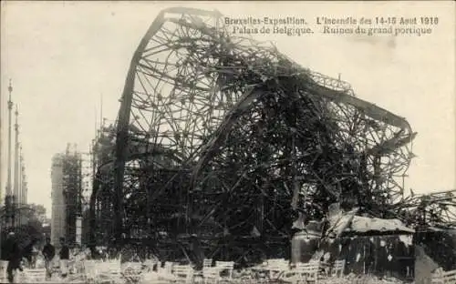 Ak Brüssel, Exposition 1910, Palais de Belgique, Ruines du grand portique