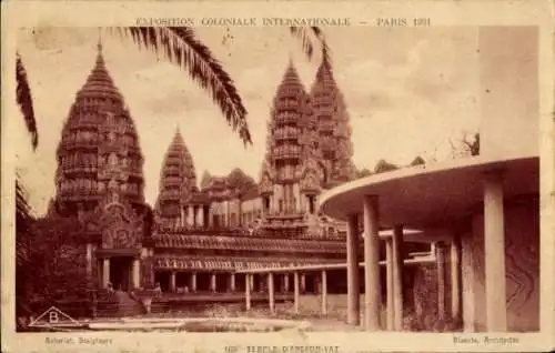 Ak Paris, Exposition Coloniale Internationale 1931, Tempel d'Angkor Vat