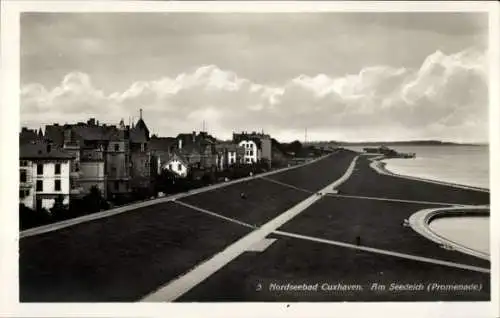 Ak Nordseebad Cuxhaven, Am Seedeich, Promenade