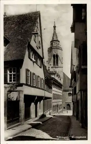 Ak Tübingen am Neckar, Münzgasse, Kirche