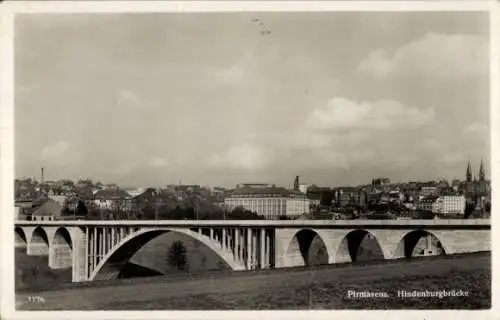 Ak Pirmasens am Pfälzerwald, Hindenburgbrücke