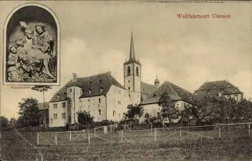 Ak Clausen Klausen in der Eifel, Wallfahrtsort, Kirche, Gnadenbild