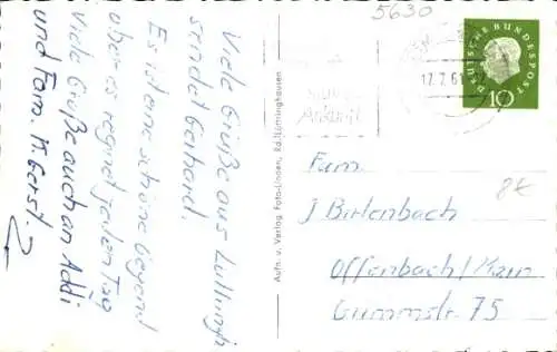 Ak Lüttringhausen Remscheid im Bergischen Land, Teilansicht, Kirchtürme