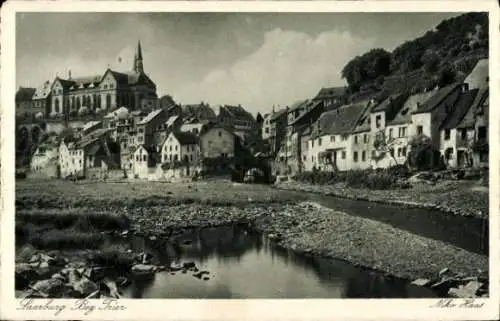 Ak Saarburg an der Saar Bezirk Trier, Teilansicht, Kirche