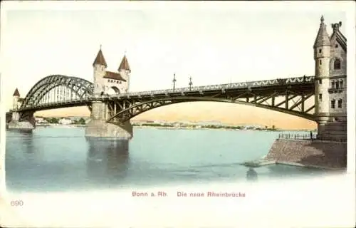 Ak Bonn am Rhein, Die neue Rheinbrücke