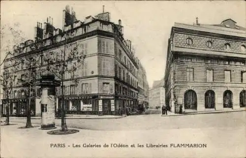 Ak Paris VI, Les Galeries de l’Odeon und Librairies Flammarion