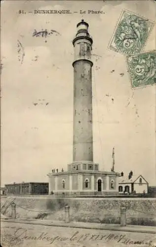 Ak Dunkerque Dünkirchen Nord, Leuchtturm