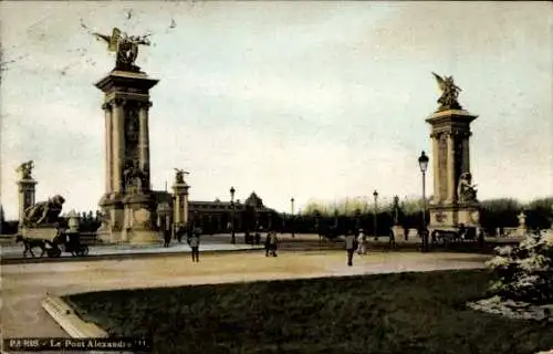 Ak Paris VIIIe Élysée, Pont Alexandre III