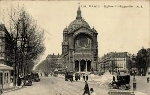 Ak Paris VIIIe Élysée, Kirche Saint-Augustin