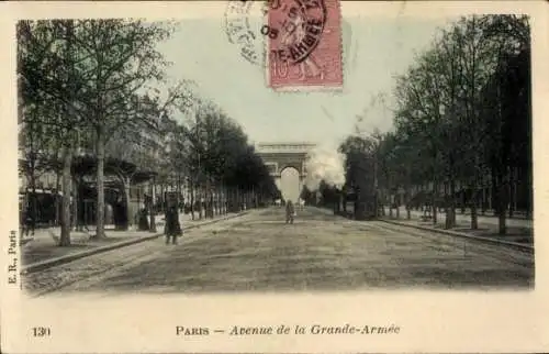 Ak Paris VIIIe Élysée, Avenue de la Grande Armée