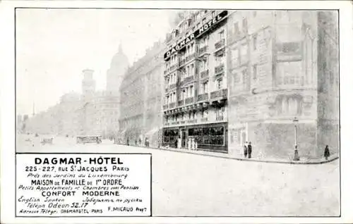 Ak Paris V, Dagmar Hotel, Rue St-Jacques