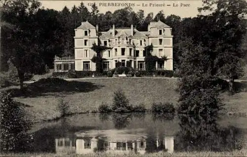 Ak Pierrefonds Oise, Le Prieure, Le Parc