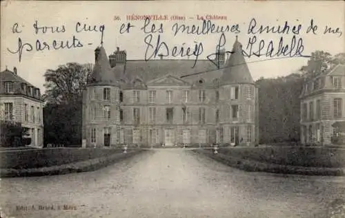 Ak Hénonville Oise, Schloss