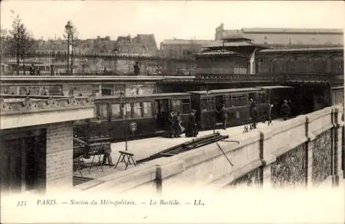 Ak Paris Reuilly, Metropolbahnhof La Bastille