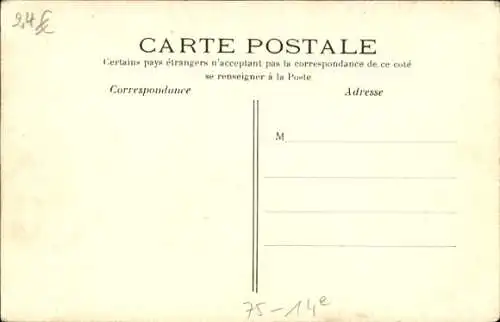 Ak Paris XIV, Parc Montsouris, Eisenbahngraben