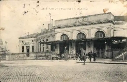 Ak-Observatorium Paris XIV, Place Denfert-Rochereau, Bahnhof