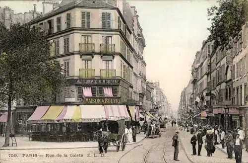 Ak Paris XIV., Rue de la Gaiete, Au Comptoir Moderne, Maison A. Souyri