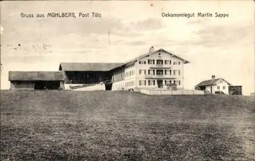 Ak Mühlberg Bad Tölz in Oberbayern, Ökonomiegut Martin Sappe