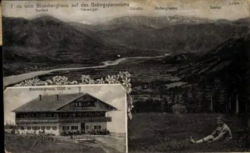 Ak Wackersberg in Oberbayern, Blomberg, Blomberghaus, Blick vom Blomberghaus