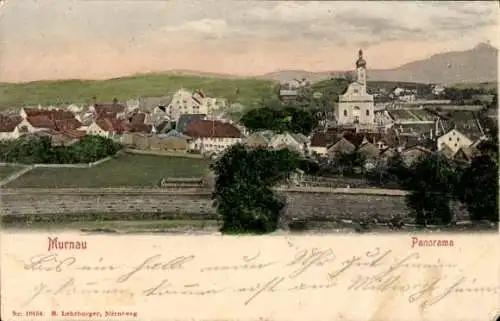 Ak Murnau am Staffelsee, Panorama, Kirche