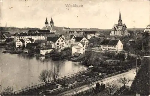 Ak Bad Waldsee in Oberschwaben Württemberg, Teilansicht, Kirchen