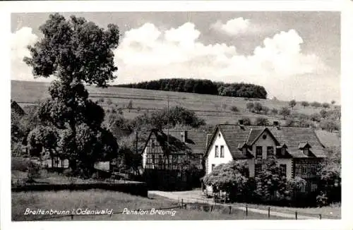 Ak Breitenbrunn Lützelbach im Odenwald Hessen, Pension Breunig