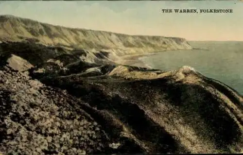 Ak Folkestone Kent England, The Warren