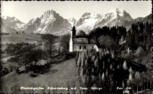 Ak Windischgarsten Oberösterreich, Kalvarienberg mit dem Toten Gebirge