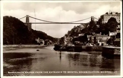 Ak Clifton Bristol Südwestengland, Hängebrücke