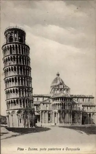 Ak Pisa Toscana, Duomo, parte posteriore e Campanile
