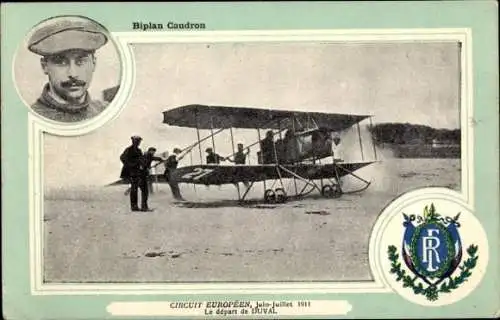 Ak Aviation, European Circuit, Abflug von Duval, Caudron-Doppeldecker