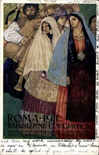 Künstler Ak Roma Rom Lazio, Esposizioni Etnografica 1910