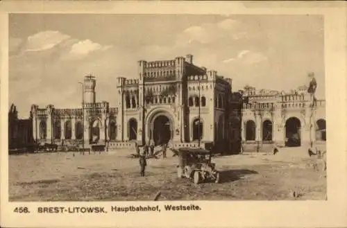 Ak Brest Litowsk Weißrussland, Hauptbahnhof