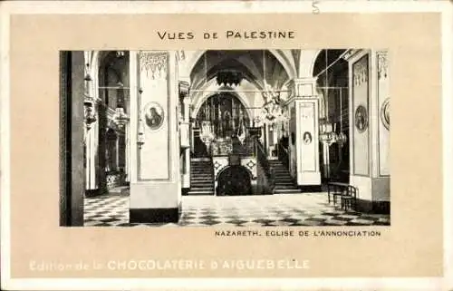 Ak Nazareth Israel, Blick in die Verkündigungskirche