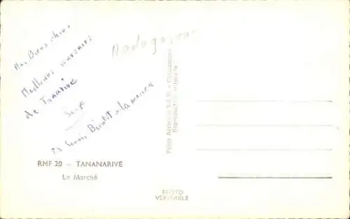 Ak Antananarivo Tananarive Madagaskar, Markt