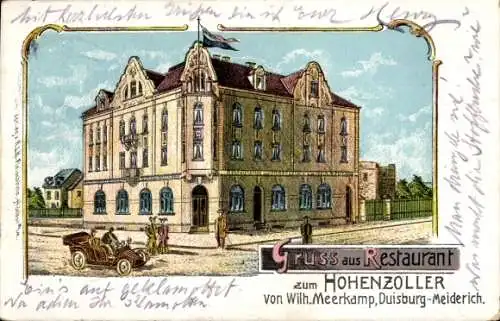 Litho Meiderich Duisburg im Ruhrgebiet, Restaurant zum Hohenzoller