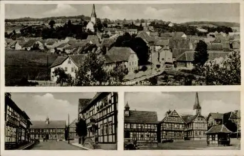 Ak Ummerstadt Thüringen, Fachwerkhäuser, Kirchturm